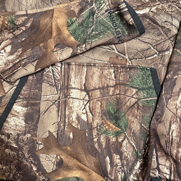 Under Armour Storm Woodland Camo Hoodie with orange/pink Interior - Picture 5 of 5